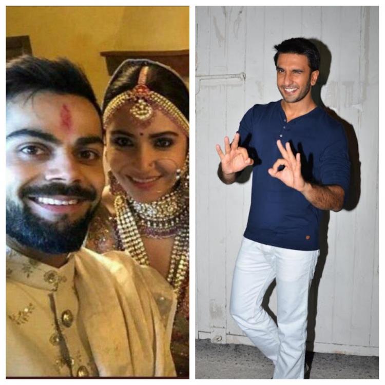 #VirushkaWedding से खुश अनुष्का शर्मा के एक्स बॉयफ्रेंड रणवीर सिंह ने लाइक किया शादी वाला पोस्ट