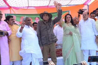 Dharmendra campaigns for wife Hema Malini in Mathura