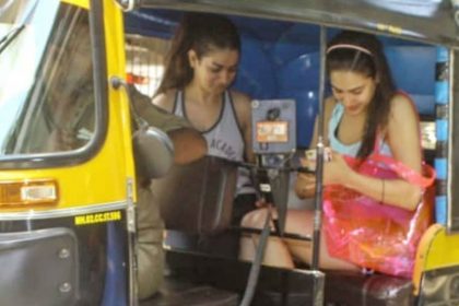 Sara Ali Khan travel in an auto Mumbai