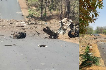 IED blast by Naxals police vehicle in Gadchiroli Maharashtra many security personnel have lost their lives