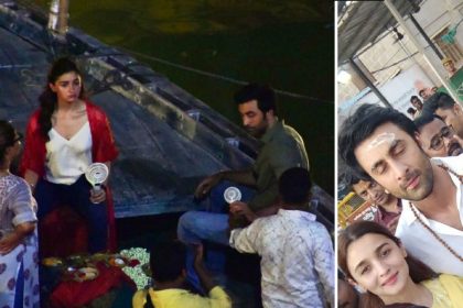 Ranbir Kapoor Alia Bhatt at Kashi Vishwanath temple Varanasi Photo viral on social media