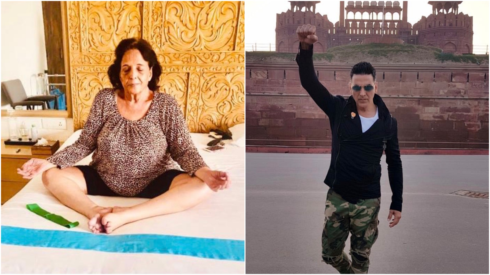 International Yoga Day 2019: 75 साल की उम्र में अक्षय कुमार की मां ने किया योगा, खिलाड़ी कुमार ने कही बड़ी बात