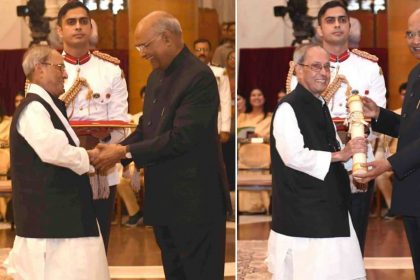 Former President Pranab Mukherjee Nanaji Deshmukh Dr Bhupen Hazarika Bharat Ratna President Ram Nath