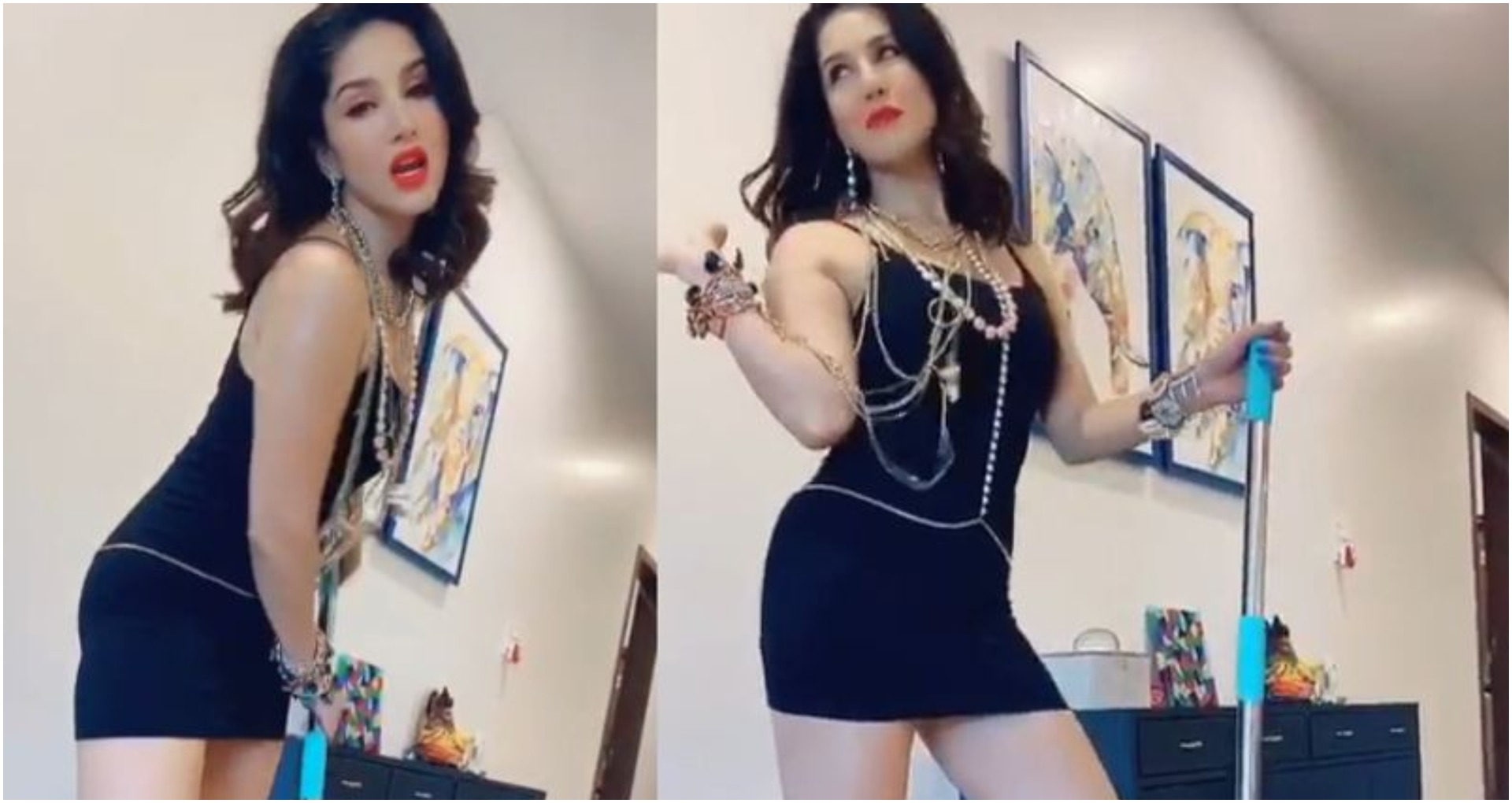 Sunny Leone Video Sunny Leone Glammed Up As She Forced To Mop Sunny