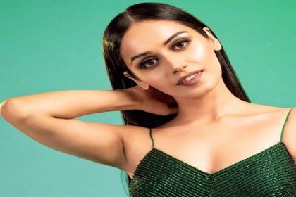 Manushi Chhillar हाफ शोल्डर टॉप और पैंट पहने ग्लैमरस पोज देती आई नजर !