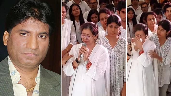 Raju Srivastava: ‘मेरी तो जिंदगी ही चली गई’ कहते हुए राजू श्रीवास्तव की प्रेयर मीट में फूट-फूटकर रोई पत्नी