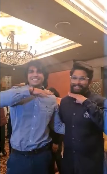 Allu Arjun With Olympic champion Neeraj Chopra