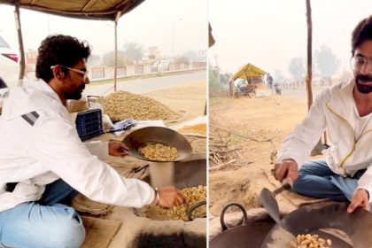 sunil grover selling moongfali