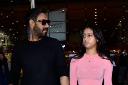 Ajay Devgn के साथ स्पॉट हुईं बेटी Nysa Devgan